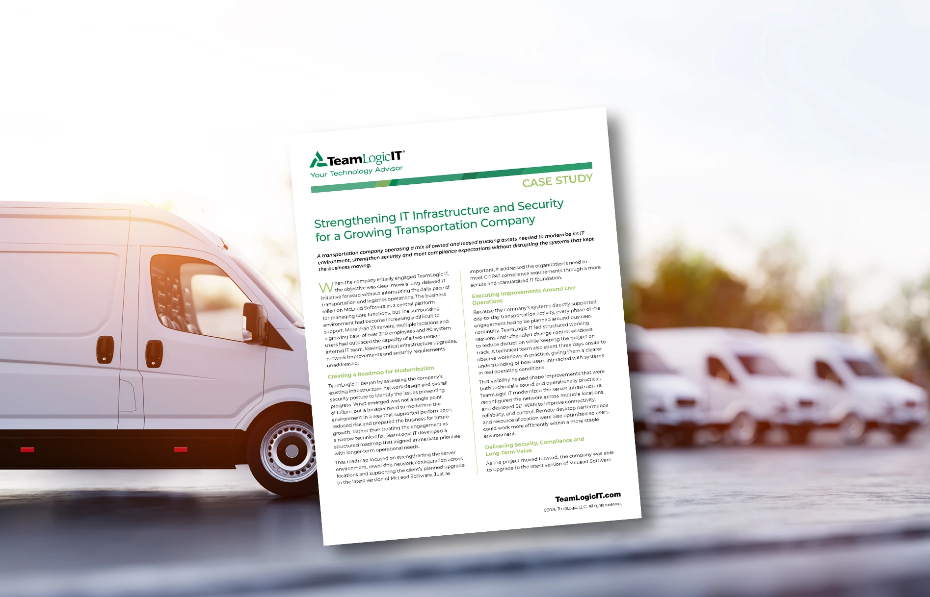 Strengthening IT Infrastructure and Security for a Growing Transportation Company Item